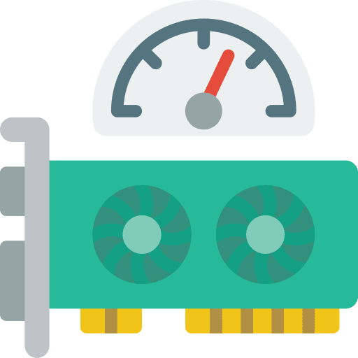 Gpu fan electronics video card icon