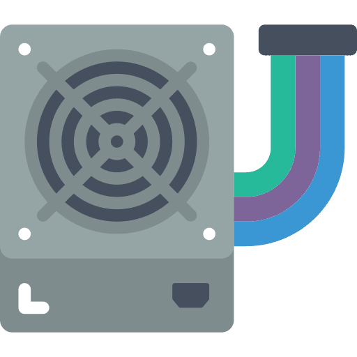 Power supply computer hardware electronics component icon