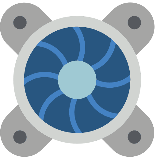 Cooling fan cooling electronics fan icon