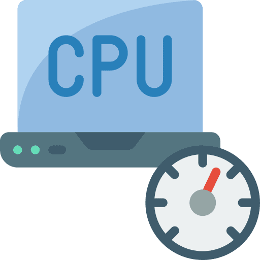 Laptop speed clocking electronics icon