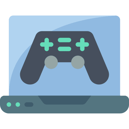 Laptop videogame gamepad electronics icon