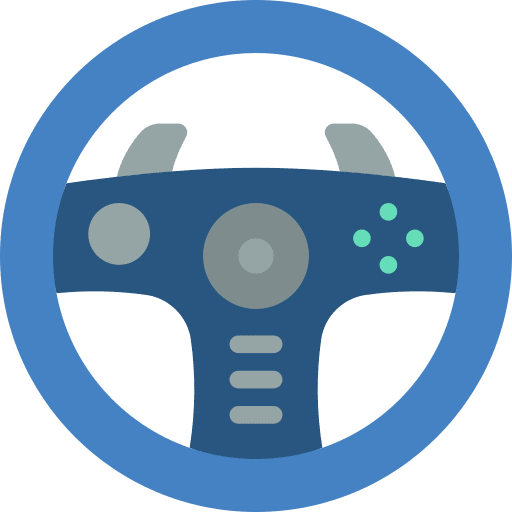 Steering wheel usb racing wheel icon