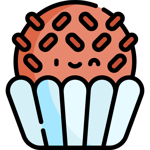 Brigadeiro dessert baked food icon