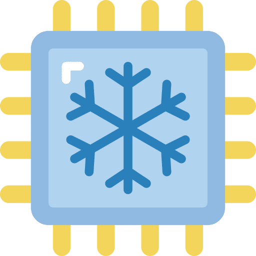 Cpu cooling chip processor icon