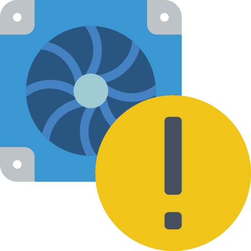 Fan alert cooler fan icon