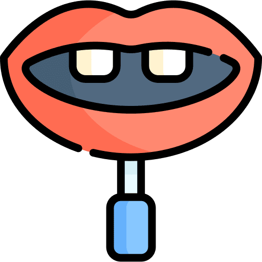 Lips festa junina mouth gap icon