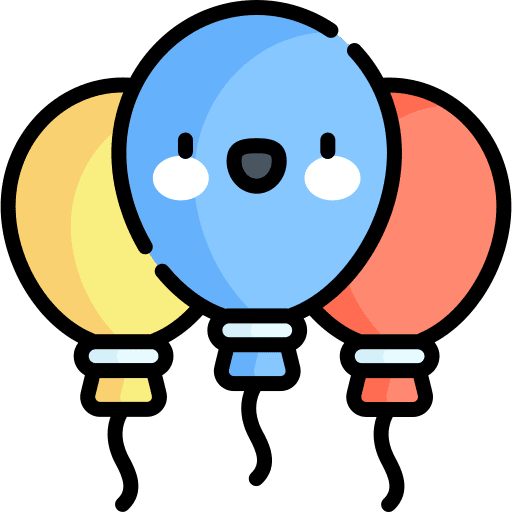 Balloons celebration birthday party icon Balloons celebration birthday party icon