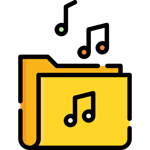 Music folder mp3 archive file icon
