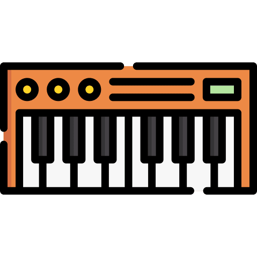 Piano music and multimedia electronics music icon