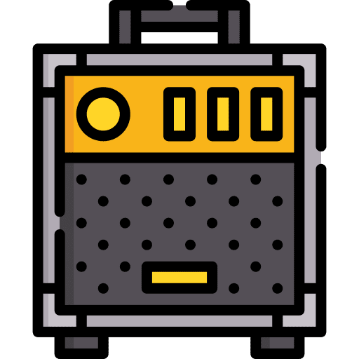 Amplifier electronics music and multimedia music box icon Amplifier electronics music and multimedia music box icon