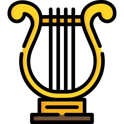 Lyre music and multimedia string instrument musical instrument icon Lyre music and multimedia string instrument musical instrument icon