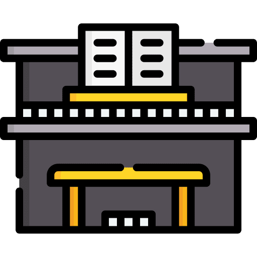 Piano grand piano orchestra musical instrument icon Piano grand piano orchestra musical instrument icon