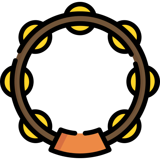 Tambourine instrument tambourine music and multimedia icon Tambourine instrument tambourine music and multimedia icon