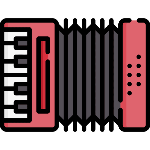 Accordion musical instrument accordion music and multimedia icon Accordion musical instrument accordion music and multimedia icon