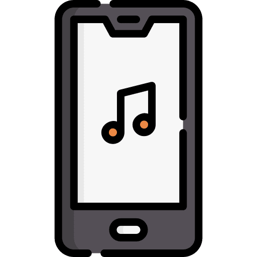 Music app mobile application smartphone music icon Music app mobile application smartphone music icon