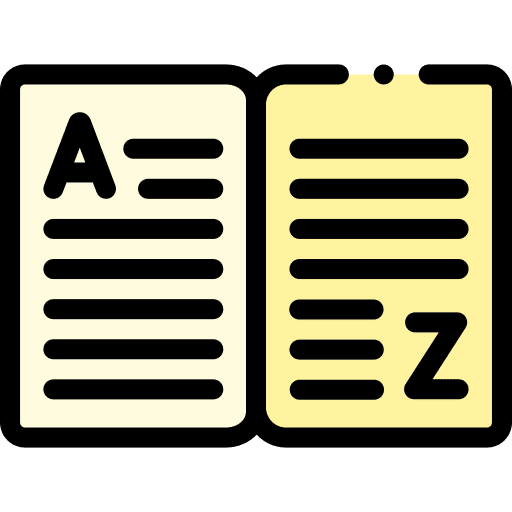 Dictionary language learning library icon Dictionary language learning library icon
