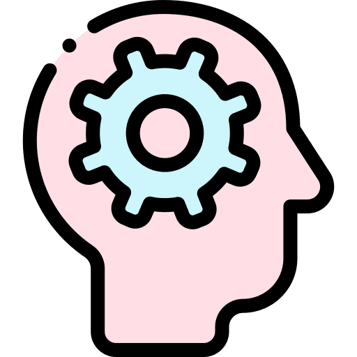 Head education consideration gear icon