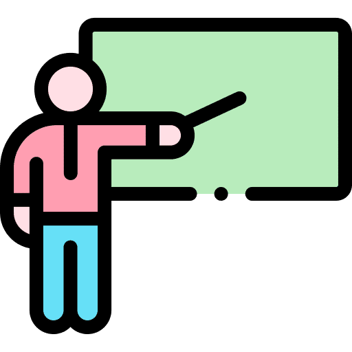 School professor mentoring lecture icon