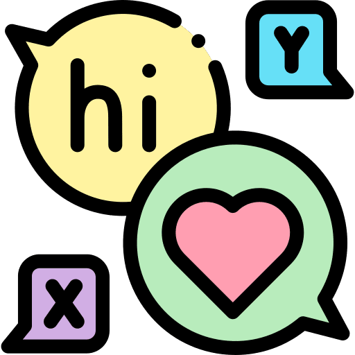 Conversation love education social media icon Conversation love education social media icon