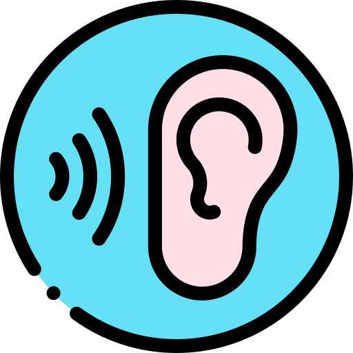 Listening speak people ear icon Listening speak people ear icon