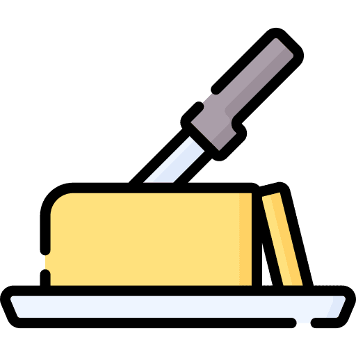 Butter dish dairy food and restaurant icon