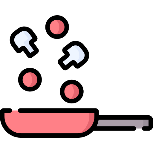 Frying pan food frying pan mushroom icon