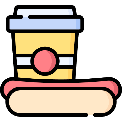 Hot dog beverage sausage junk food icon