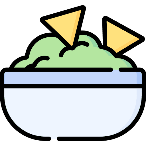 Nachos bowl vegan mexican food icon