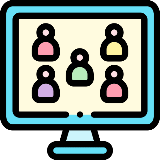 Online webinar online course learning icon Online webinar online course learning icon