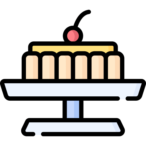 Tart food and restaurant tart bakery icon