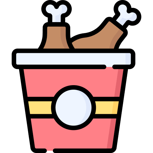 Chicken leg turkey leg fast food food and restaurant icon Chicken leg turkey leg fast food food and restaurant icon