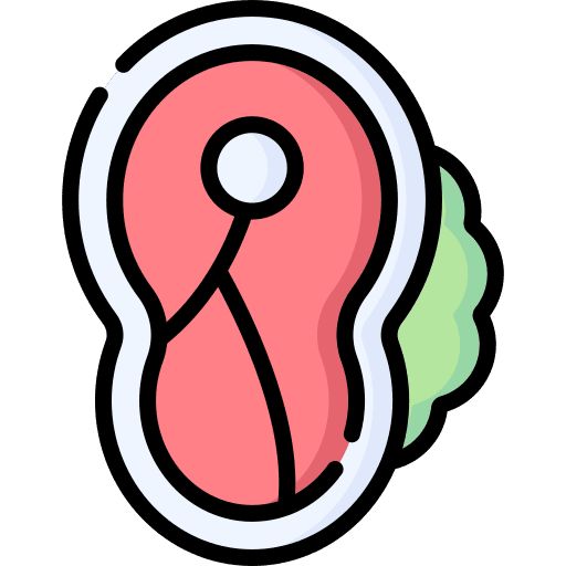Steak food and restaurant meat vegetable icon Steak food and restaurant meat vegetable icon