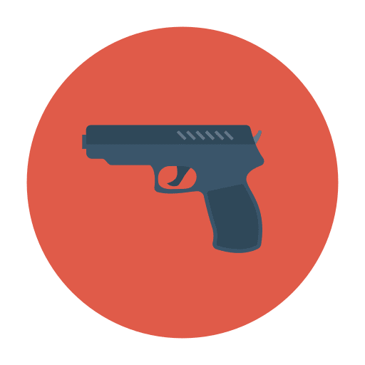 Gun pistol gun bullet icon