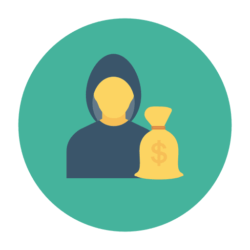 Thief money bag miscellaneous man icon