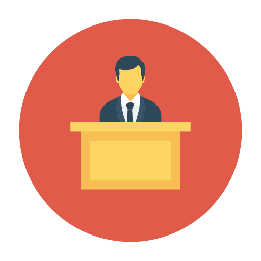 Witness person court man icon