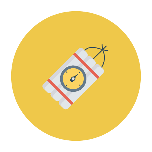 Dynamite timer bomb explosive icon