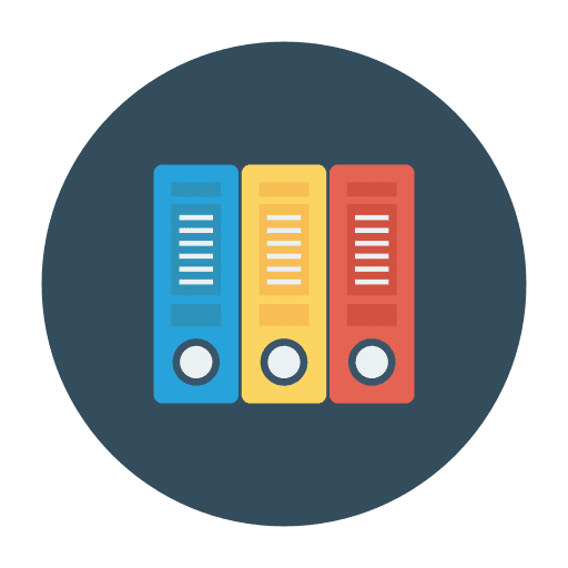 Files binder documents office material icon