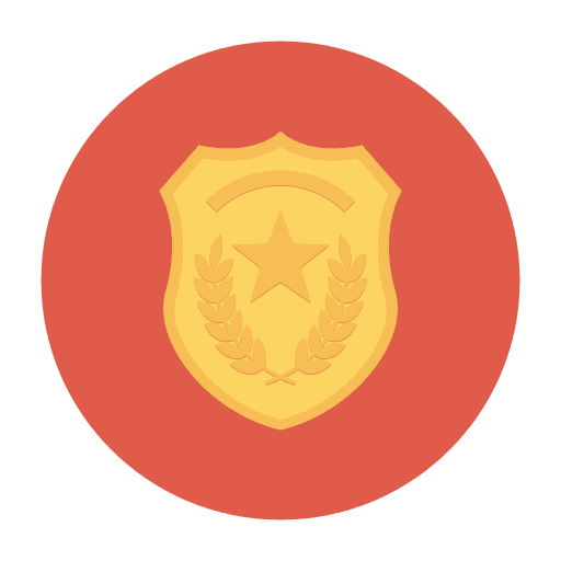 Police badge law enforcement judicial badge icon