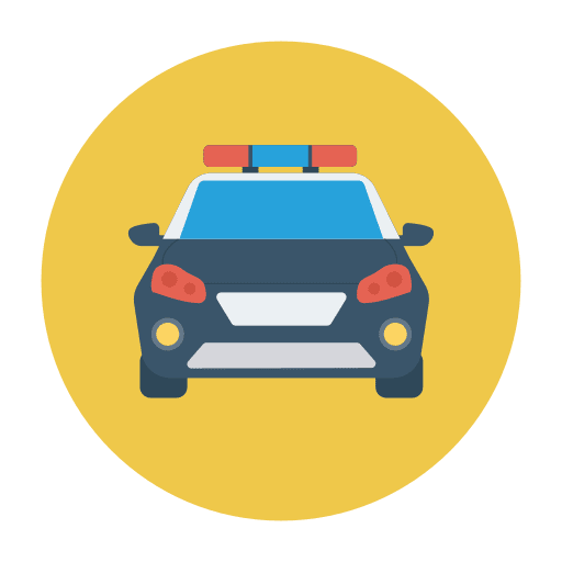 Police car police car vehicle security icon