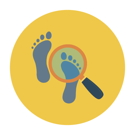 Footprint miscellaneous investigation evidence icon