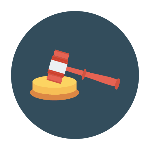 Gavel judge justice hammer icon