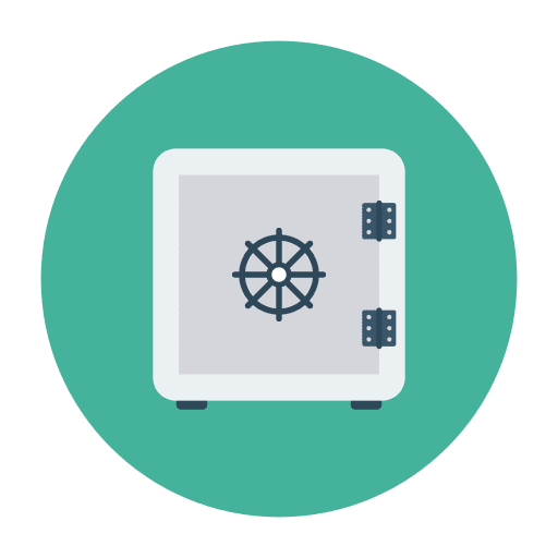 Locker security box bank icon