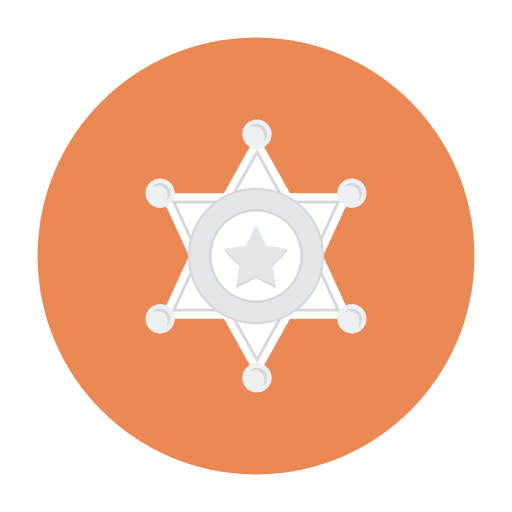 Medal sheriff police officer security icon