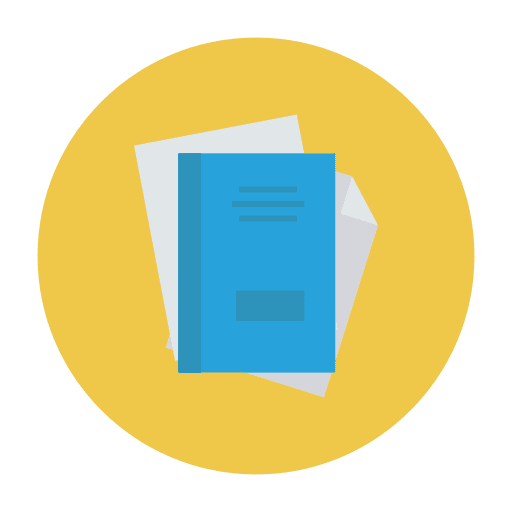 Books documents paper justice icon