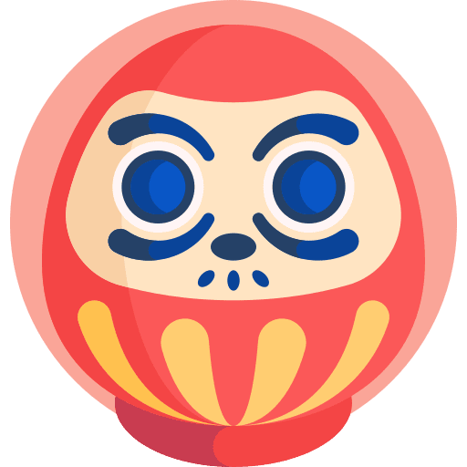 Daruma toys daruma luck icon
