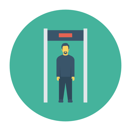 Security man person checking icon