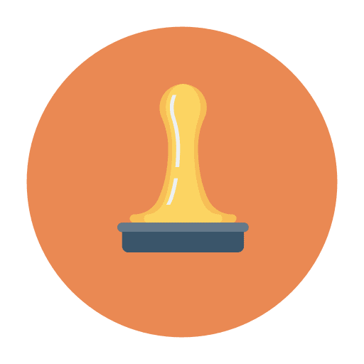Stamp miscellaneous rubber approved icon
