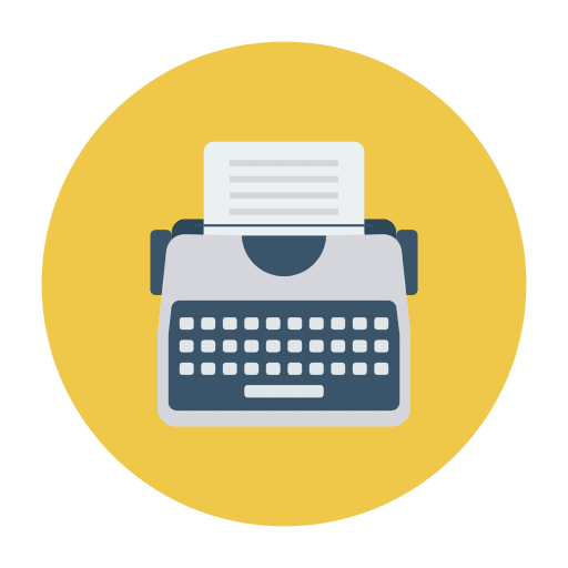 Typewriter writing typewriter electronics icon