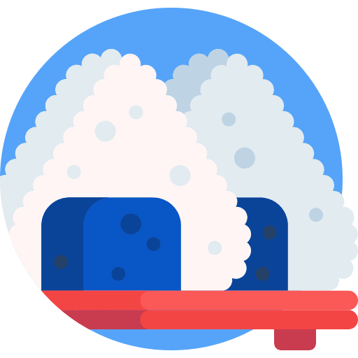 Onigiri japan asian food and restaurant icon Onigiri japan asian food and restaurant icon