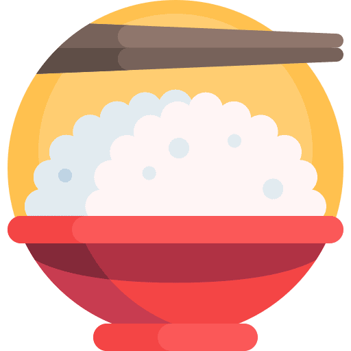 Rice bowl food and restaurant oriental food icon Rice bowl food and restaurant oriental food icon